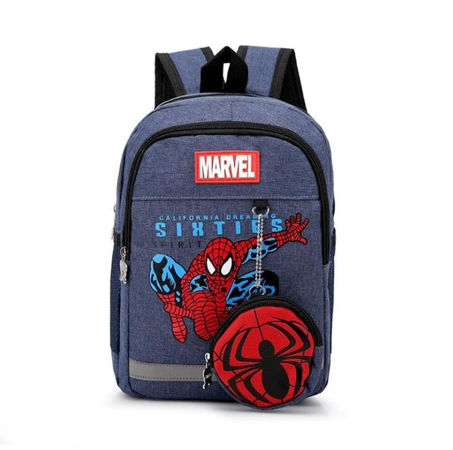 Disney 2020 new kindergarten lovely backpack+purse coin boy bag Spiderman 95 car children boy bag for school