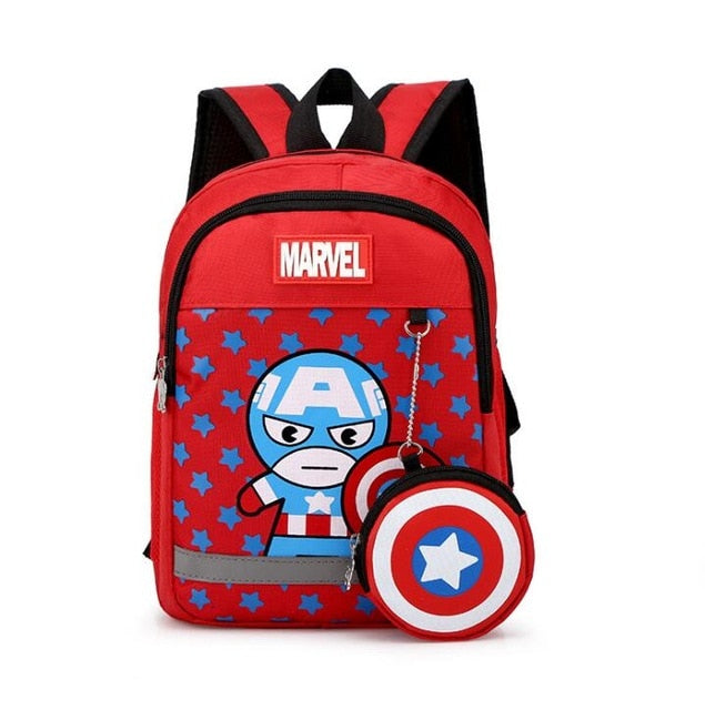 Disney 2020 new kindergarten lovely backpack+purse coin boy bag Spiderman 95 car children boy bag for school