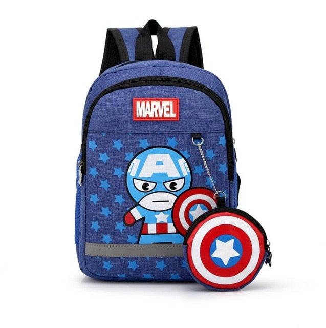 Disney 2020 new kindergarten lovely backpack+purse coin boy bag Spiderman 95 car children boy bag for school