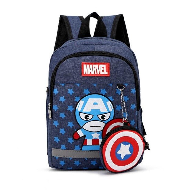 Disney 2020 new kindergarten lovely backpack+purse coin boy bag Spiderman 95 car children boy bag for school