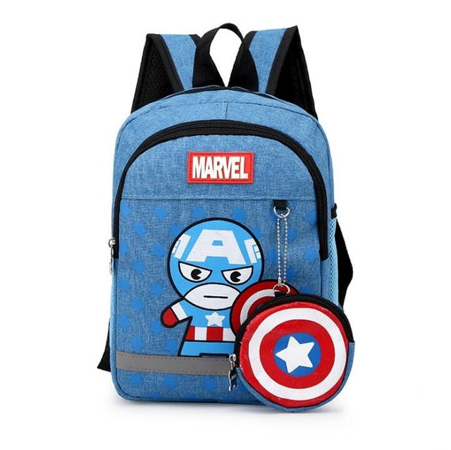 Disney 2020 new kindergarten lovely backpack+purse coin boy bag Spiderman 95 car children boy bag for school