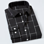 Men’s Plaid  Shirts Long Sleeve Plaid Shirt Casual Long Sleeve Formal Brand Clothing Business Shirts Slim fit Men Camisas Oxford