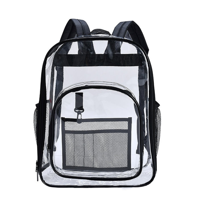 Aosbos PVC Waterproof Transparent School Bag See Through Backpacks High Quality Large Capacity Backpack Solid Clear Backpack