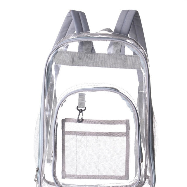 Aosbos PVC Waterproof Transparent School Bag See Through Backpacks High Quality Large Capacity Backpack Solid Clear Backpack