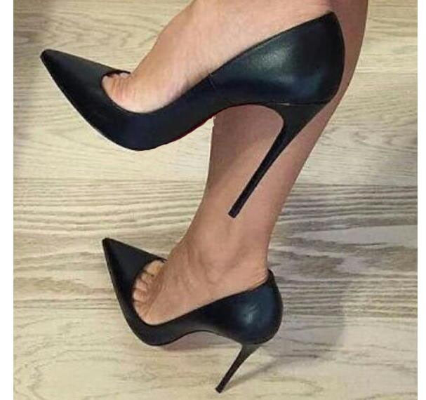 Women 12cm Pumps High Heels Shoes Patent Leather Stiletto Pointed Toe Woman Office Shoes Lady Wedding Party High Heels
