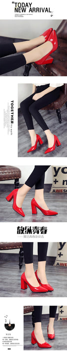 SLYXSH 2019 spring and autumn new Korean version of the pointed shallow mouth female shoes black ladies high heels single shoes