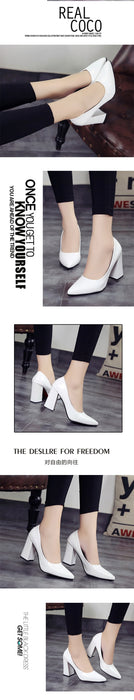 SLYXSH 2019 spring and autumn new Korean version of the pointed shallow mouth female shoes black ladies high heels single shoes