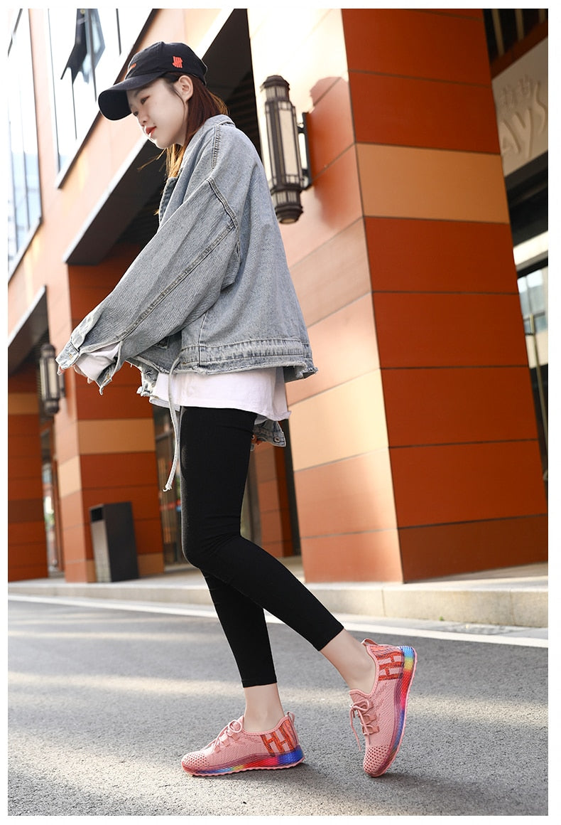 Bojmq Tenis Mujer 2020 New Arrived Women Tennis Shoes Ladies Pretty Outdoor Walking Sneakers Female Non-slip Fitness Sport Shoe
