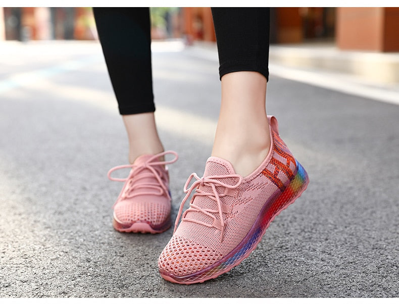 Bojmq Tenis Mujer 2020 New Arrived Women Tennis Shoes Ladies Pretty Outdoor Walking Sneakers Female Non-slip Fitness Sport Shoe
