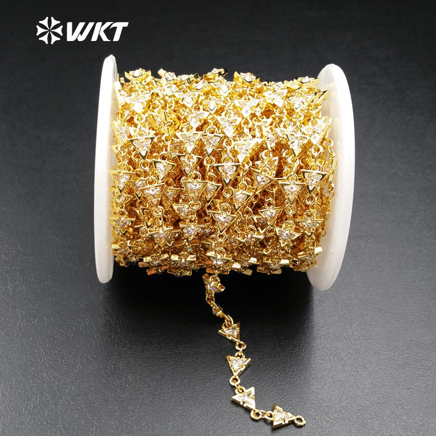 WT-BC083 Triangle Brass Chain Fashion Lady Girls Chain For Handmade Design Jewerly Brass Chain
