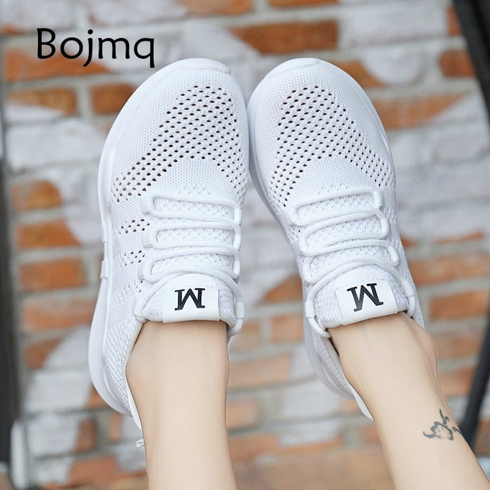 Bojmq Women Tennis Shoes 2020 New Arrivals Ladies Sneakers Light Comfort Jogging Sport Shoe Breathable Fitness Female Footwear