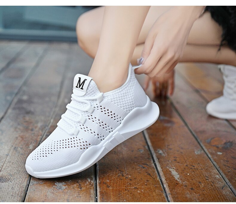 Bojmq Women Tennis Shoes 2020 New Arrivals Ladies Sneakers Light Comfort Jogging Sport Shoe Breathable Fitness Female Footwear