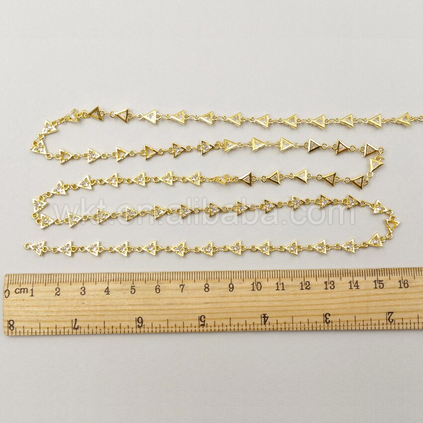 WT-BC083 Triangle Brass Chain Fashion Lady Girls Chain For Handmade Design Jewerly Brass Chain