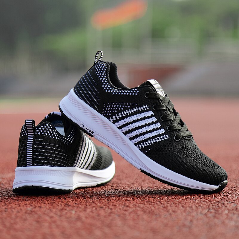 Tennis Shoes Women Sneakers Breathable Mesh Sport Shoes Outdoor Lace-up Anti-slip Gym Shoes Ladies Trainers Jogging Shoes Women