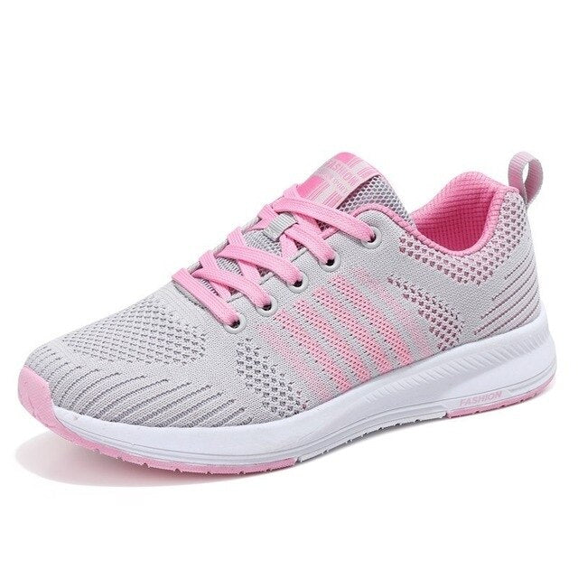 Tennis Shoes Women Sneakers Breathable Mesh Sport Shoes Outdoor Lace-up Anti-slip Gym Shoes Ladies Trainers Jogging Shoes Women