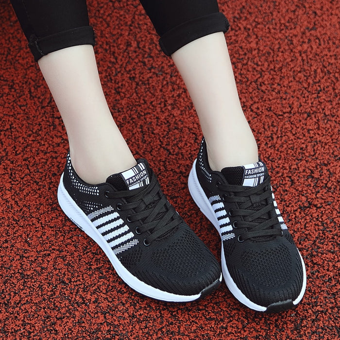 Tennis Shoes Women Sneakers Breathable Mesh Sport Shoes Outdoor Lace-up Anti-slip Gym Shoes Ladies Trainers Jogging Shoes Women