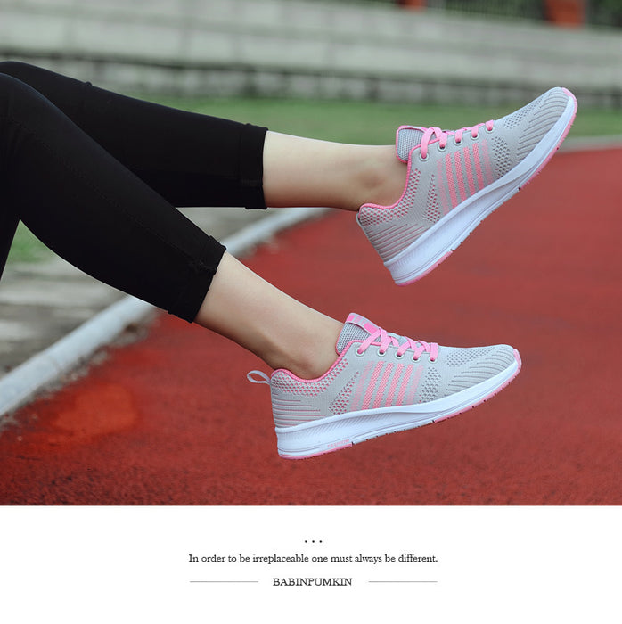 Tennis Shoes Women Sneakers Breathable Mesh Sport Shoes Outdoor Lace-up Anti-slip Gym Shoes Ladies Trainers Jogging Shoes Women