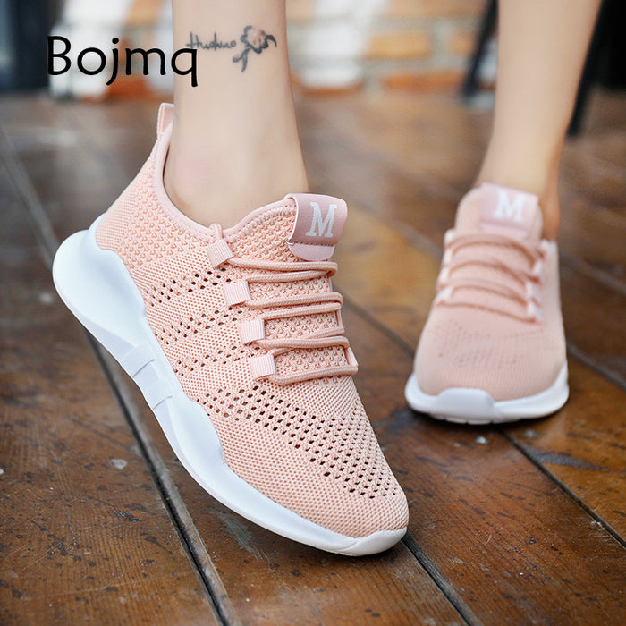 Bojmq Women Tennis Shoes 2020 New Arrivals Ladies Sneakers Light Comfort Jogging Sport Shoe Breathable Fitness Female Footwear