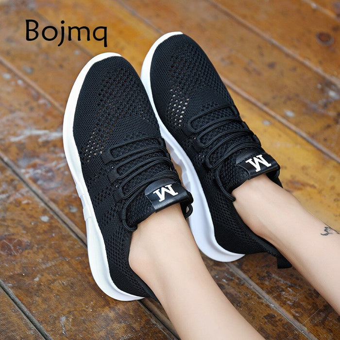 Bojmq Women Tennis Shoes 2020 New Arrivals Ladies Sneakers Light Comfort Jogging Sport Shoe Breathable Fitness Female Footwear