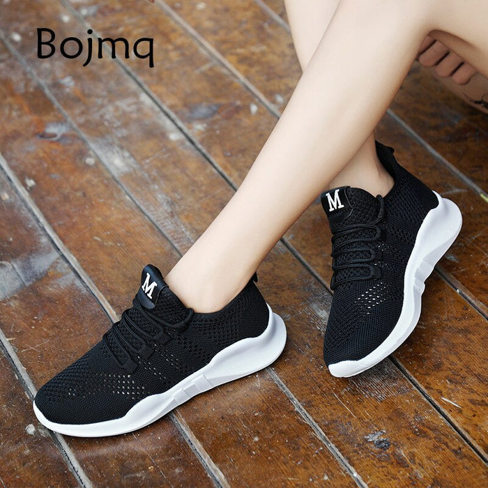 Bojmq Women Tennis Shoes 2020 New Arrivals Ladies Sneakers Light Comfort Jogging Sport Shoe Breathable Fitness Female Footwear