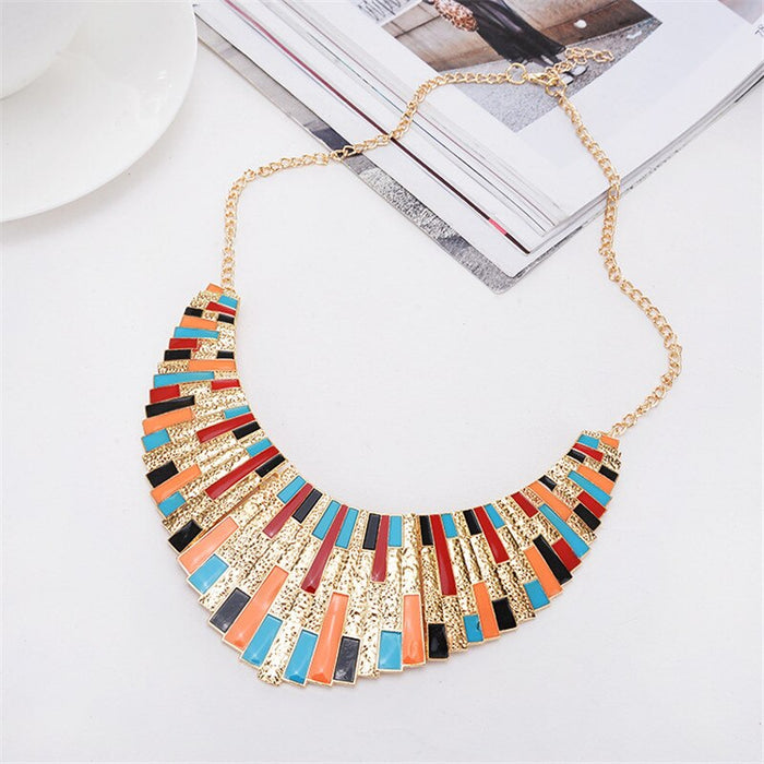 Olaru Fashion Jewerly Metal Geometric Irregular Choker Necklace Ladies Accessories Statement Chunky Necklaces Wholesale Price