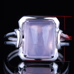 Sterling Silver 925 Lady Jewerly Flawless 10x8mm Cushion Cut Engagement Wedding Prongs Genuine Pink Quartz Ring White gold color