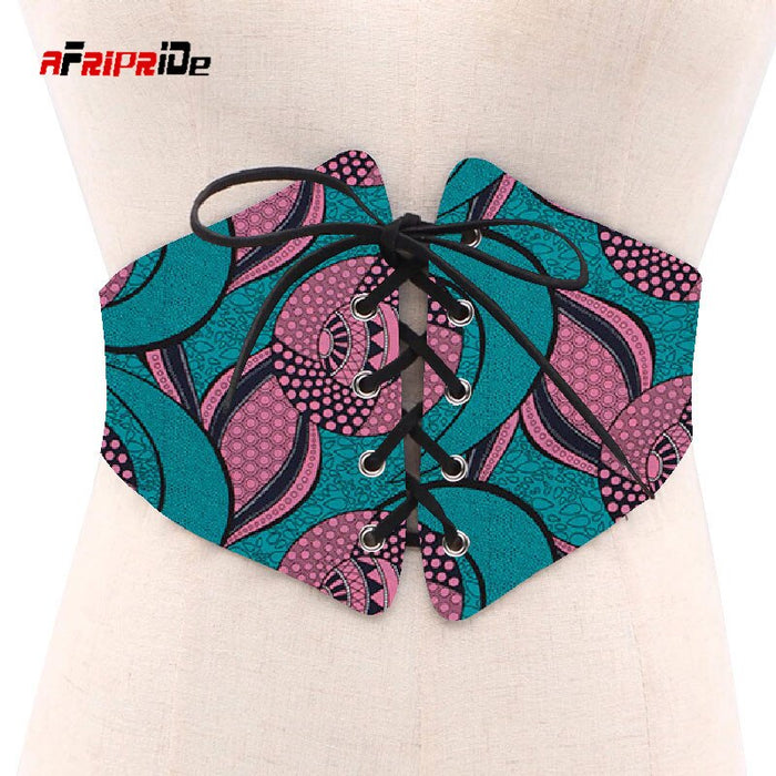 2019 African Print Waist Corset Belt Button Skirts for Women Gift African Waist Jewerly Ladies Lace-up Belts Size M-6XL SP039