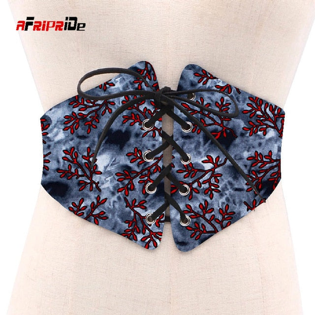 2019 African Print Waist Corset Belt Button Skirts for Women Gift African Waist Jewerly Ladies Lace-up Belts Size M-6XL SP039