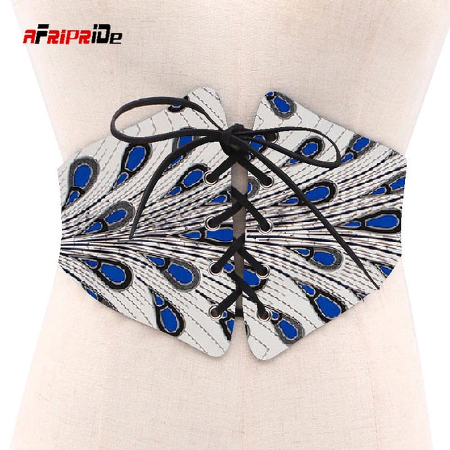 2019 African Print Waist Corset Belt Button Skirts for Women Gift African Waist Jewerly Ladies Lace-up Belts Size M-6XL SP039