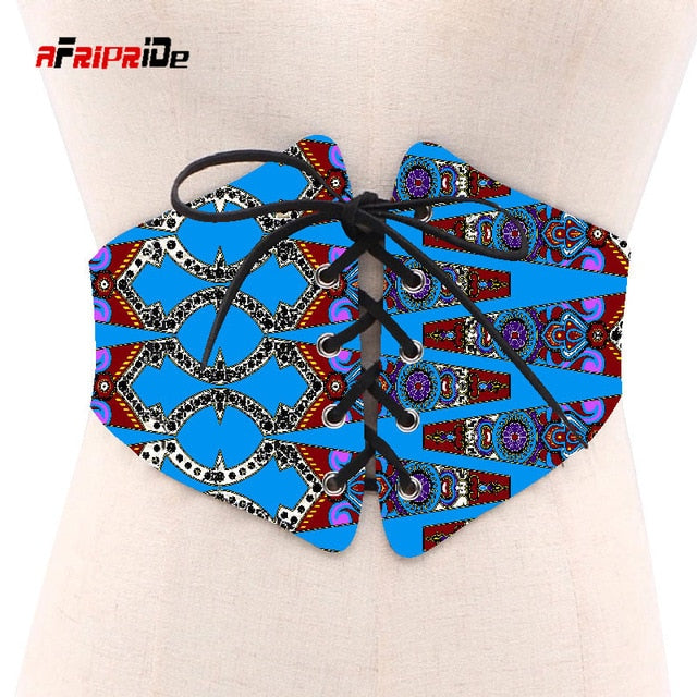 2019 African Print Waist Corset Belt Button Skirts for Women Gift African Waist Jewerly Ladies Lace-up Belts Size M-6XL SP039