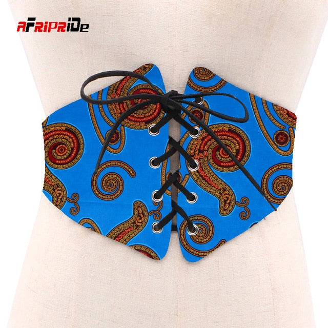 2019 African Print Waist Corset Belt Button Skirts for Women Gift African Waist Jewerly Ladies Lace-up Belts Size M-6XL SP039