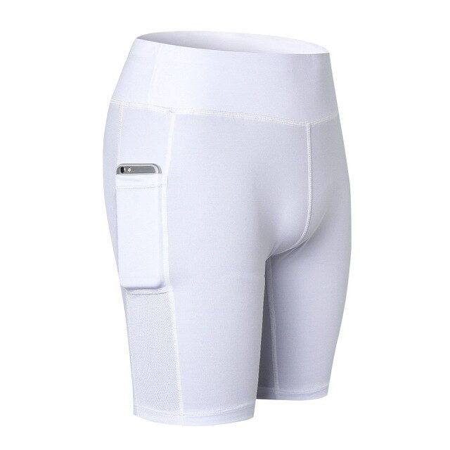 2019 Running Short Out Pocket Sports Shorts Workout Running Athletic Yoga Shorts Gym Wear Ladies Summer