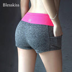 BLESSKISS Fitness Sport Shorts For Women gym Yoga Shorts Ladies Dry Fit Spandex LULU Running Athletic Wear Short Jogger Tights