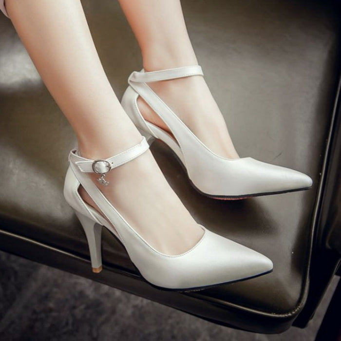 LANYUXUAN Plus Big Size 34-52 Shoes Woman New Wedding Ladies High Heels Fashion Sweet Dress Pointed Toe Women Pumps E-177