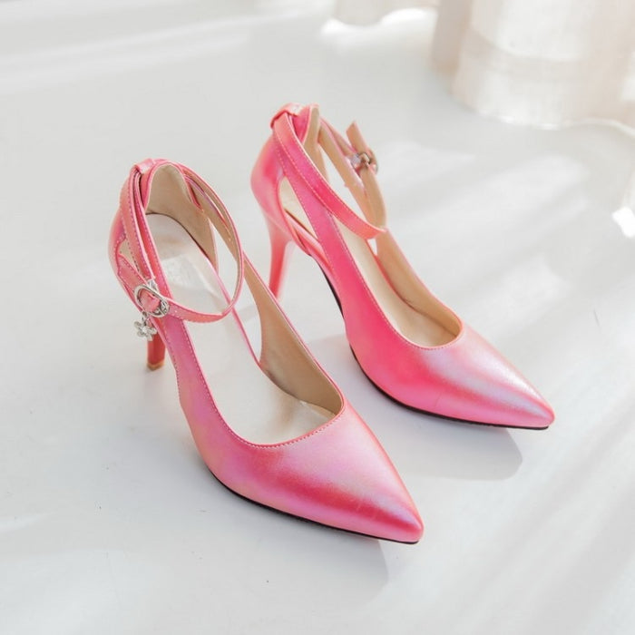 LANYUXUAN Plus Big Size 34-52 Shoes Woman New Wedding Ladies High Heels Fashion Sweet Dress Pointed Toe Women Pumps E-177