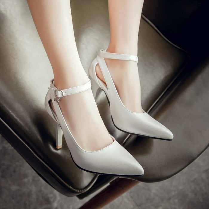 LANYUXUAN Plus Big Size 34-52 Shoes Woman New Wedding Ladies High Heels Fashion Sweet Dress Pointed Toe Women Pumps E-177