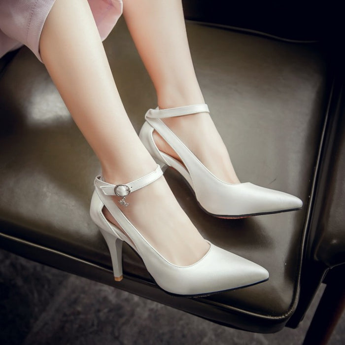 LANYUXUAN Plus Big Size 34-52 Shoes Woman New Wedding Ladies High Heels Fashion Sweet Dress Pointed Toe Women Pumps E-177