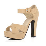 DRFARGO Butterfly Knot bow pump New summer Peep toe Ankle strap orange Sweet Thick high heel Sandals Platform Lady women shoes