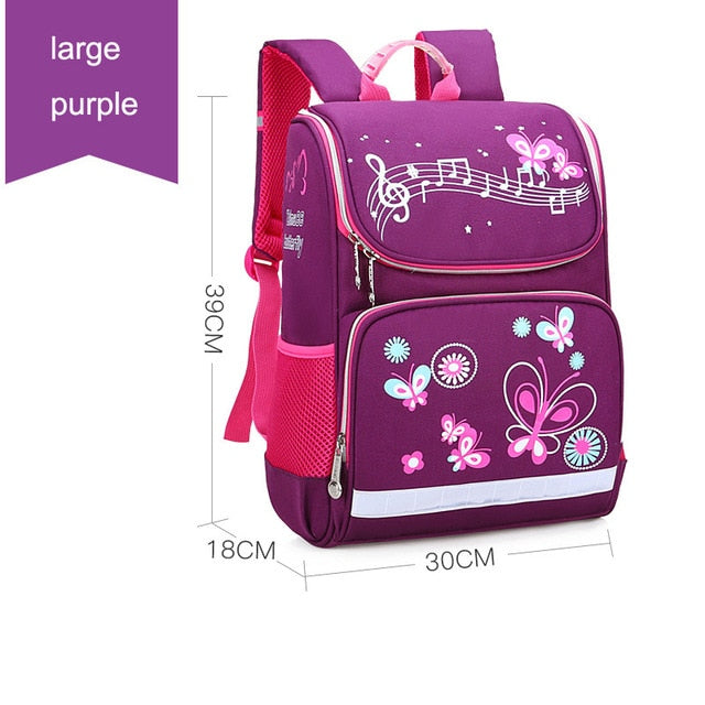 New Children School Bags Girls Butterfly School Backpack Kids Satchel Boy Car Knapsack Girl Backpack For School Space Bag