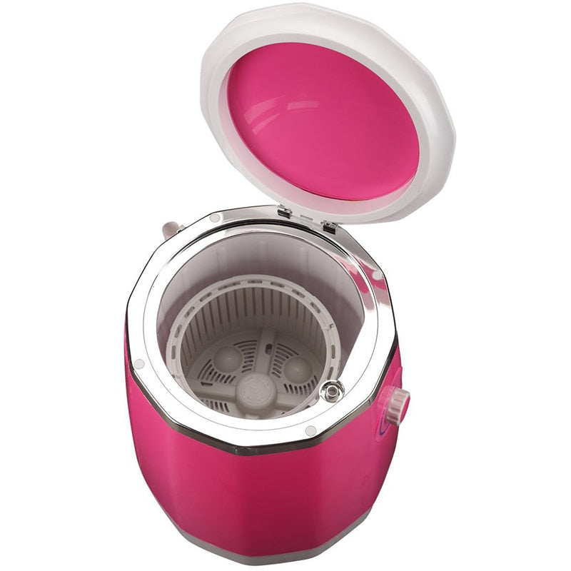 JIQI Mini Semi-automatic Washing Dehydration Machine Household dormitory Single-barrel Washer Prevent Winding Wave Wheel Laundry