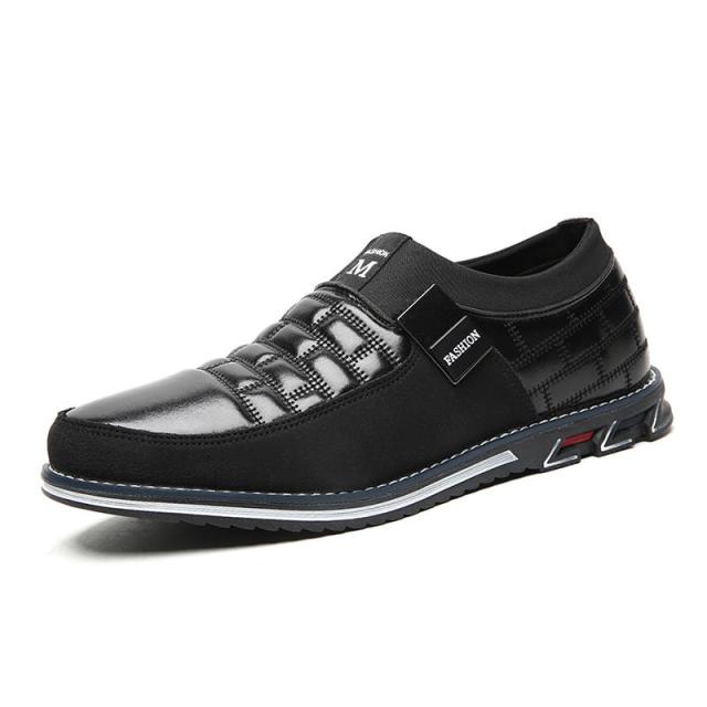 2019 New Big Size 38-48 Oxfords Leather Men Shoes Fashion Casual Slip On Formal Business Wedding Dress Shoes Drop Shipping