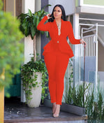 Women Sexy V Neck Tops and Skinny Pants Set 2 Two Piece Set Elegant Office Ladies Workwear Outfits Casual Tracksuit Plus Size