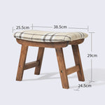 Solid Wood Stool Home Furniture Door Change Shoe Stool Nordic Fabric Soft Surface Ottoman Coffee Table Stool For Living Room Kid