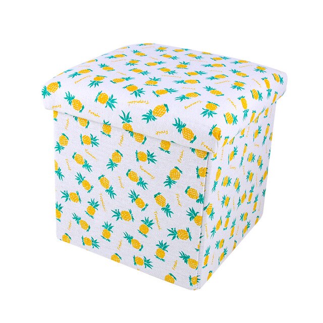 Cloth storage box foldable storage stool storage stool can sit adult multifunctional square sofa shoe changing stool  ottoman