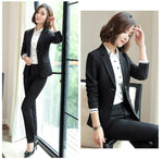 Black Blue Female Elegant Women's Skirt Suits Suit Dress Costumes Office Wear Blouse Skirt and Jacket Set 2 Set Piece Vest Shirt