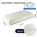PurenLatex 60x40x11 Thailand Natural Latex Orthopedic Massage Pillow Neck Cervical Spine Protected Remedial Big Vertebrae Pillow