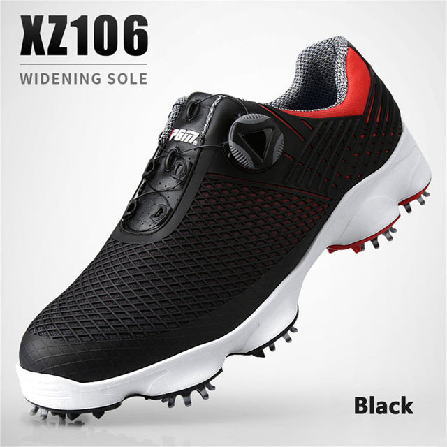 PGM Golf Shoes Men's Waterproof Breathable Antiskid Sneakers Male Rotating Shoelaces Sports Spiked Anti-slip Sneakers XZ106
