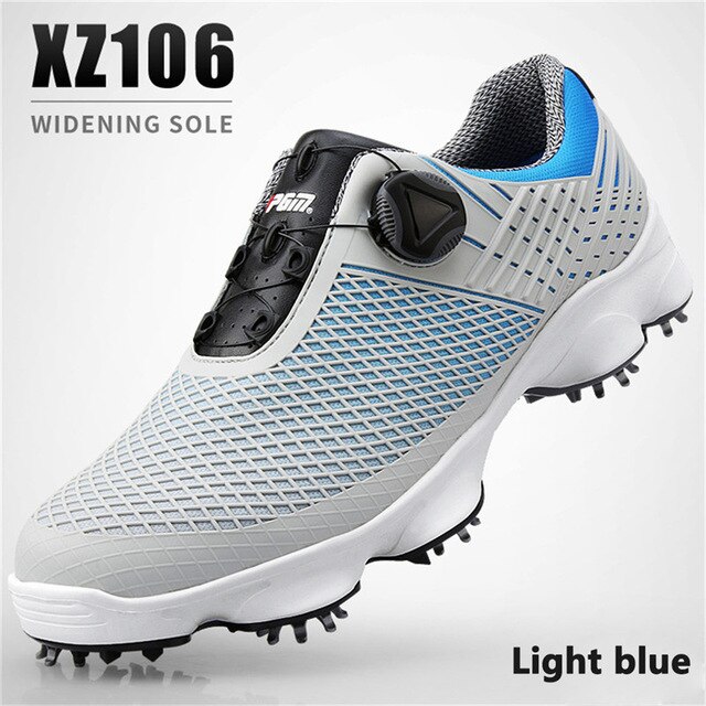 PGM Golf Shoes Men's Waterproof Breathable Antiskid Sneakers Male Rotating Shoelaces Sports Spiked Anti-slip Sneakers XZ106