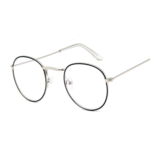 Round Rays Transparent Glasses Frames Men Women Fake Glasses Vintage Optical Myopia Eyeglasses Frames Ladies Retro Eyewear