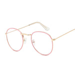 Round Rays Transparent Glasses Frames Men Women Fake Glasses Vintage Optical Myopia Eyeglasses Frames Ladies Retro Eyewear